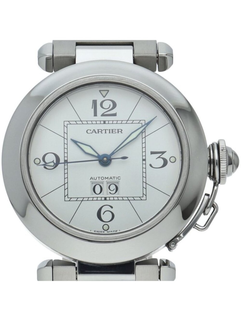Cartier Pasha C Big Date Watch SS White